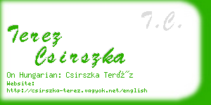 terez csirszka business card